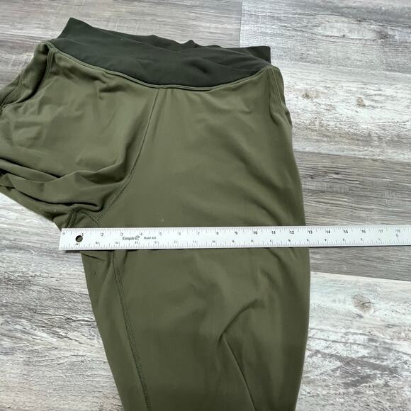 Lululemon Sunset Salutation Green Womens 10 Snakeskin Foldover Leggings - Picture 4 of 12